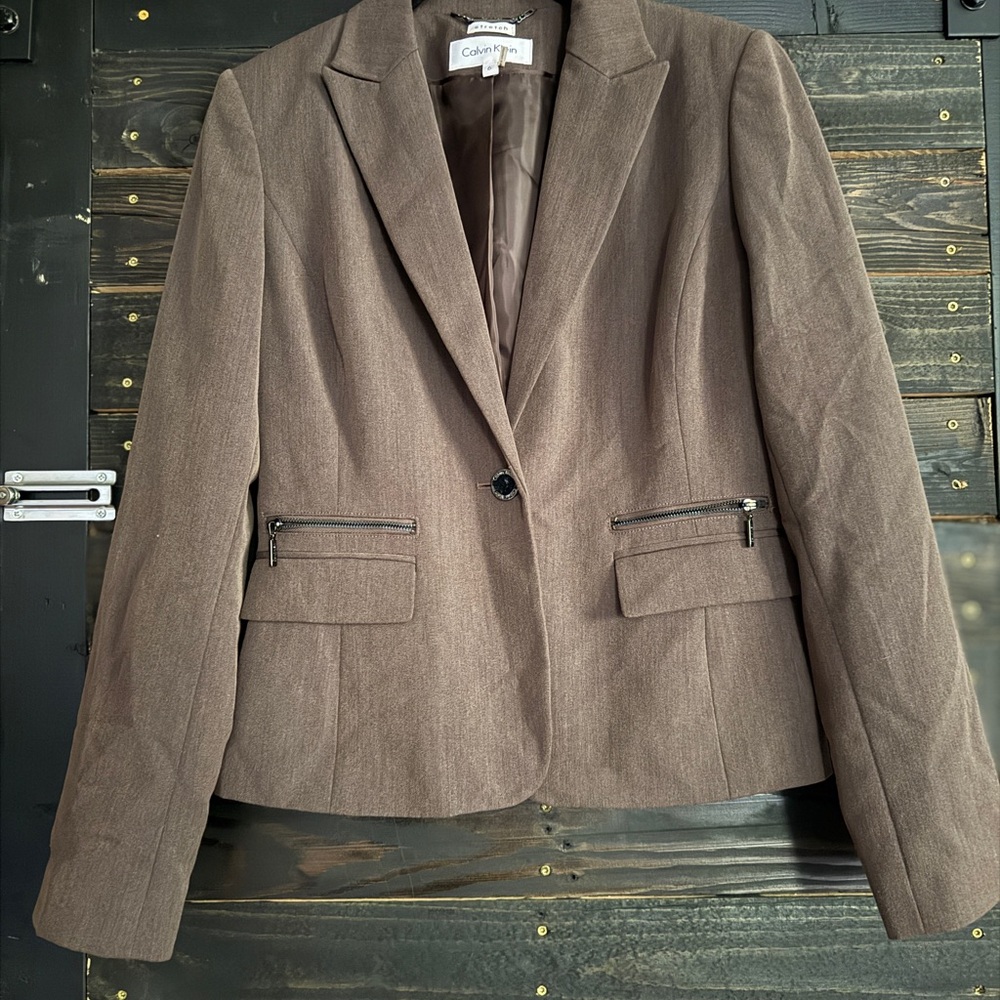 Calvin Klein Women's Chocolate Blazer
